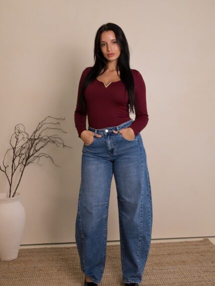 BODY BORDO COM APLICAÇÃO PONTO CHIC
