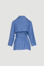TRENCH AZUL COM CINTO AJUSTÁVEL FERRACHE - Image 5