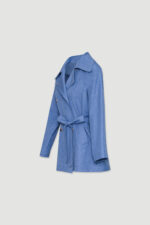 TRENCH AZUL COM CINTO AJUSTÁVEL FERRACHE - Image 4