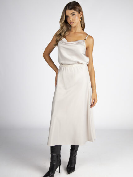 SAIA MIDI CREME SILVINA CAMPOS