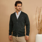 CARDIGAN COM BOTÕES VERDE ESCURO ZOLF - Image 3