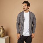 CARDIGAN COM BOTÕES CINZA ANTRACITE ZOLF - Image 2