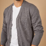CARDIGAN COM BOTÕES CINZA ANTRACITE ZOLF - Image 3