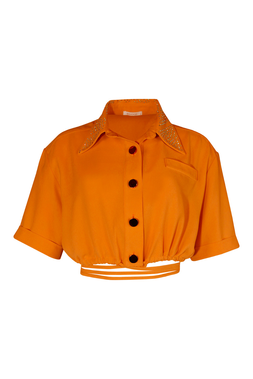 46-1-402n CAMISA CROPPED COM LAÇADA SAHOCO - Image 1