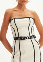 VESTIDO LISTRADO COM CINTO LANÇA PERFUME - Image 2