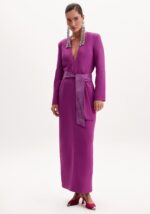 VESTIDO MIDI BERINGELA COM CINTO DE BRILHANTES LANÇA PERFUME - Image 7