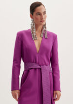 VESTIDO MIDI BERINGELA COM CINTO DE BRILHANTES LANÇA PERFUME - Image 8