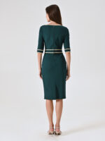 VESTIDO VERDE COM VIVOS EM CONTRASTE RINASCIMENTO - Image 3