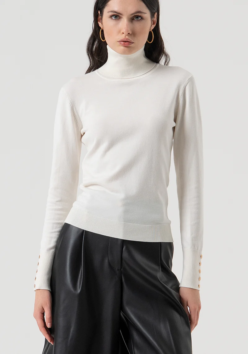 FR25WT7001K42101-108-1 CAMISOLA CREME DE MALHA FRACOMINA - Image 1