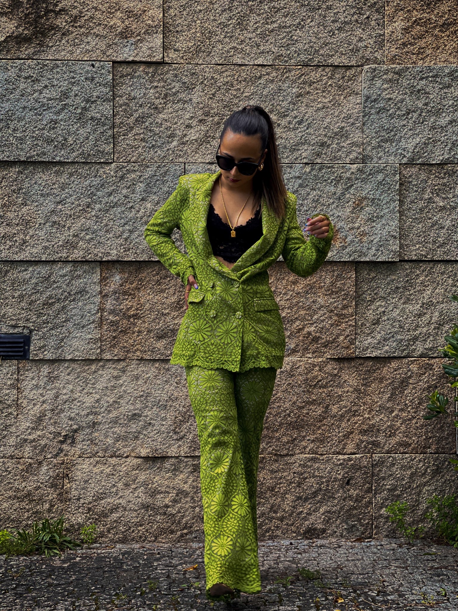 IMG_6494 BLAZER VERDE EM RENDA DIXIE - Image 1