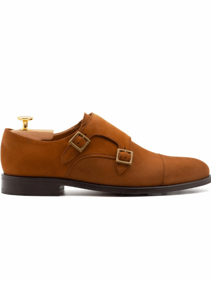 SAPATO DUPLA FIVELA NOBUCK CAMEL ZOLF