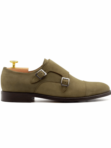 SAPATO DUPLA FIVELA NOBUCK KAKI ZOLF