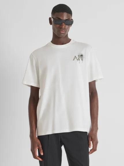 T-SHIRT BRANCA COM ESTAMPADO ARTISTICO ANTONY MORATO