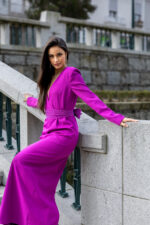 VESTIDO MIDI BERINGELA COM CINTO DE BRILHANTES LANÇA PERFUME - Image 2