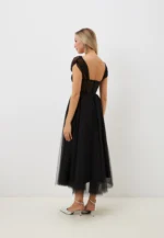 VESTIDO PRETO COMPRIDO EM TULE COM ALÇAS IMPERIAL - Image 7