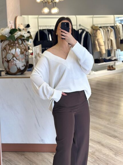 CAMISOLA OVERSIZE BRANCO PONTO CHIC