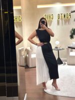 VESTIDO COMPRIDO COM PLISSADO SIMONA CORSELLINI - Image 2