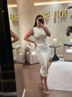 VESTIDO EM MALHA COM BOTÕES PONTO CHIC - Image 2