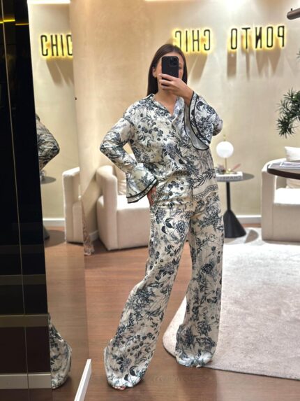 CALÇA LARGA ESTAMPADA SIMONA CORSELLINI