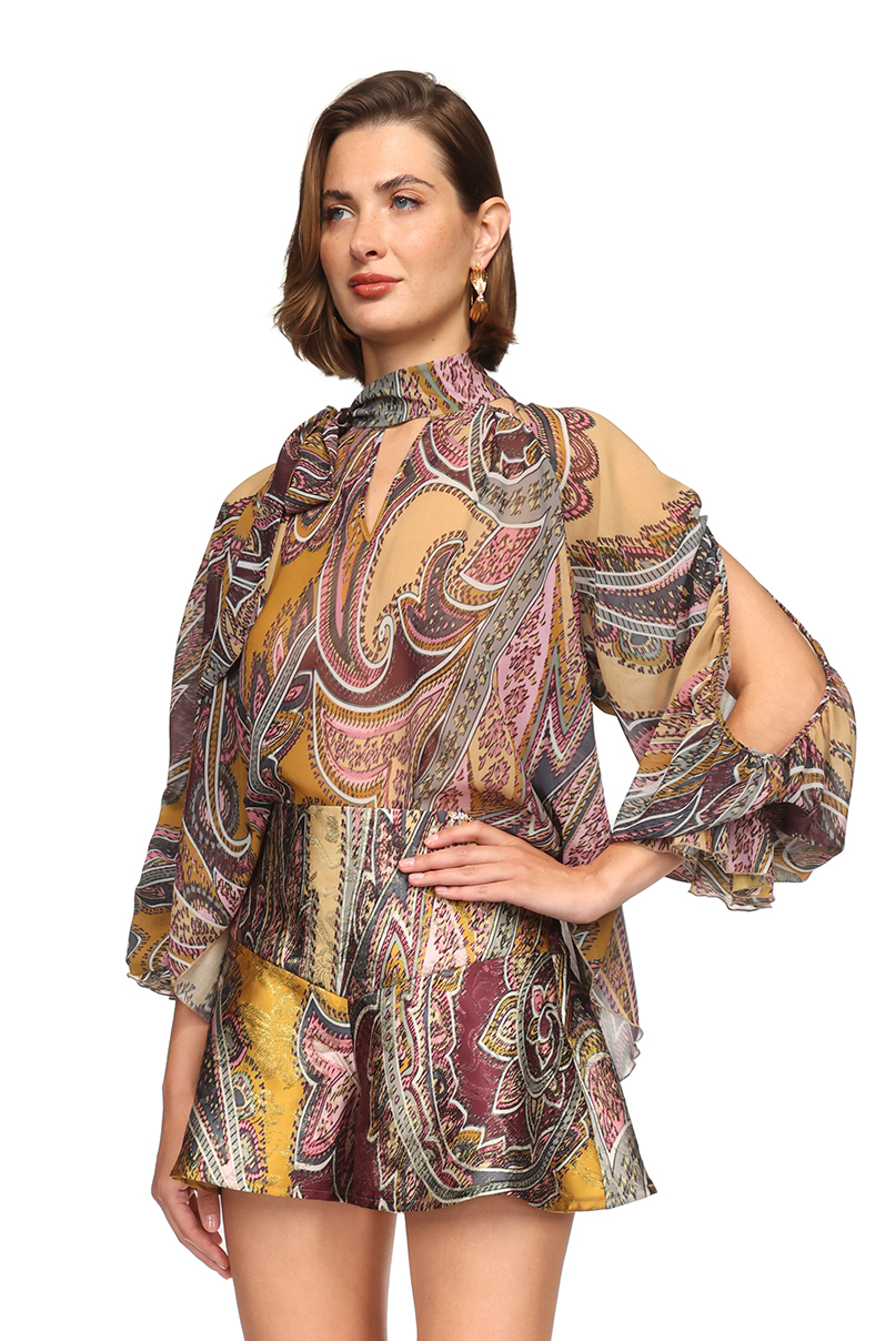 fw24-115 BLUSA FUÍDA ESTAMPADA SAHOCO - Image 1