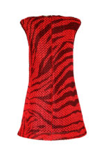 VESTIDO VERMELHO DE MALHA RECORTADA SAHOCO - Image 3