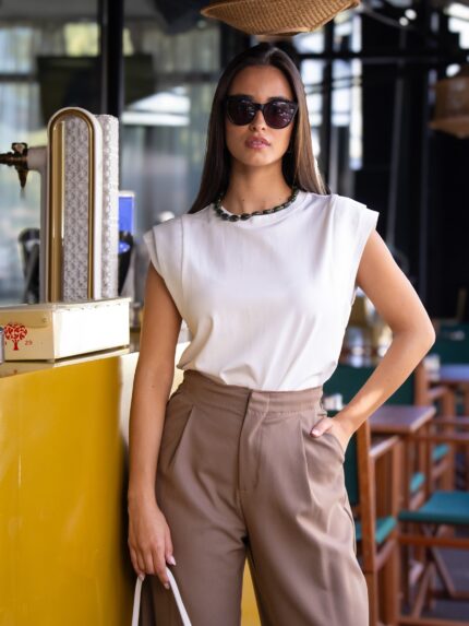 TOP BRANCO COM ABA ELEH