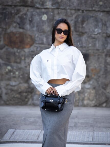 CAMISA BRANCA CROPPED ELEH