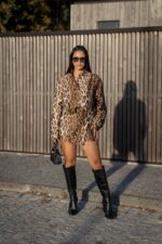 CASACO ANIMAL PRINT LEOPARDO PONTO CHIC