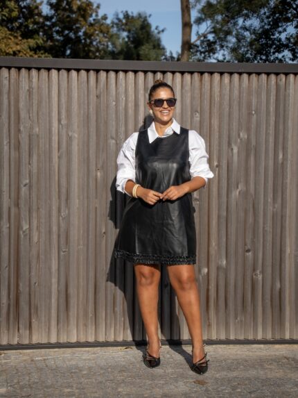 VESTIDO PRETO POLIPELE PONTO CHIC