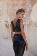 CROP TOP EFEITO VINIL PRETO SAHOCO - Image 2