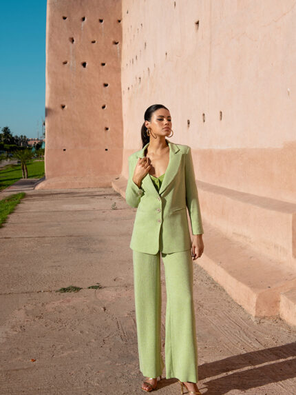 BLAZER COM ESTRUTURA JACQUARD VERDE SAHOCO