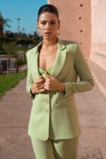 BLAZER COM ESTRUTURA JACQUARD VERDE SAHOCO - Image 2