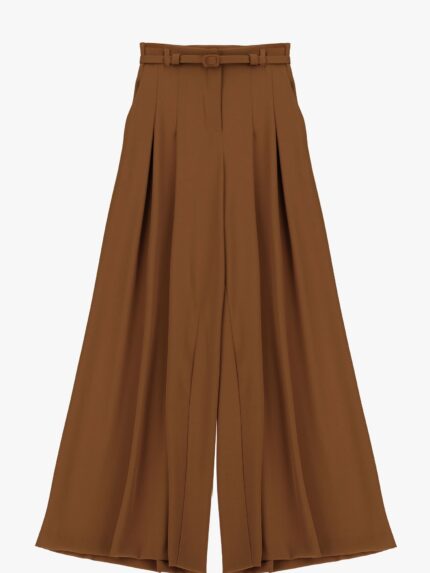 CALÇAS PANTALONAS COM PREGAS CASTANHAS IMPERIAL