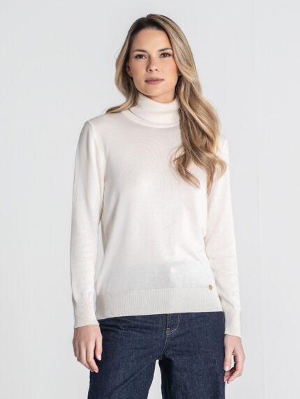 CAMISOLA CRU COM GOLA  ALTA RUGA