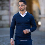 CAMISOLA DECOTE BICO AZUL ZOLF