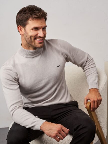 CAMISOLA MEIA GOLA CINZA CLARO ZOLF