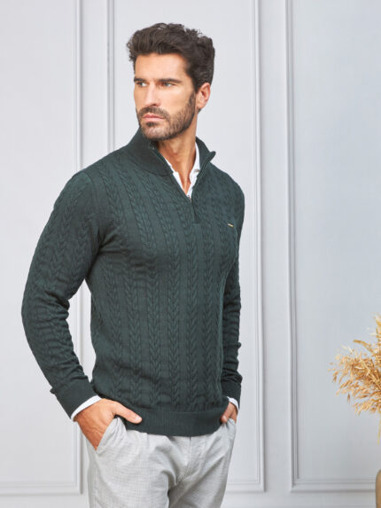 CAMISOLA TRANÇA COM FECHO VERDE ZOLF