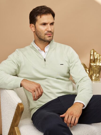 CAMISOLA LISA COM FECHO VERDE CLARO ZOLF