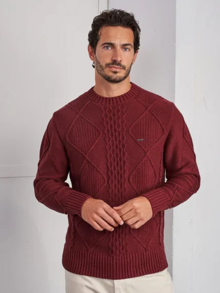 CAMISOLA TRICOT TEXTURADA BORDEAUX ZOLF