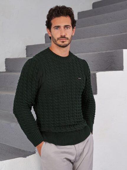 CAMISOLA TRICOT COM DETALHE VERDE ESCURO ZOLF