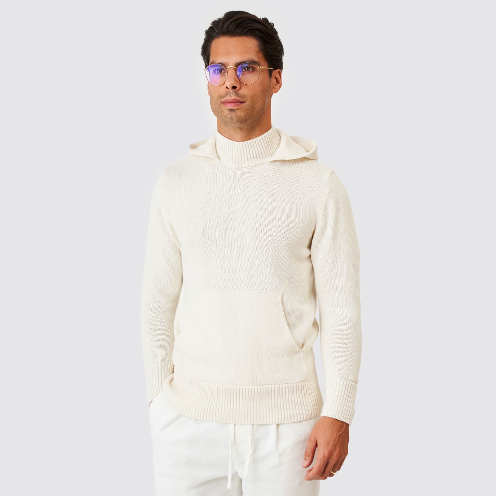 242003008-7 CAMISOLA TRICOT MEIA GOLA COM CAPUZ CRU ZOLF - Image 1