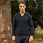 POLO PONTO CROCHE MANGA COMPRIDA PRETO ZOLF - Image 3
