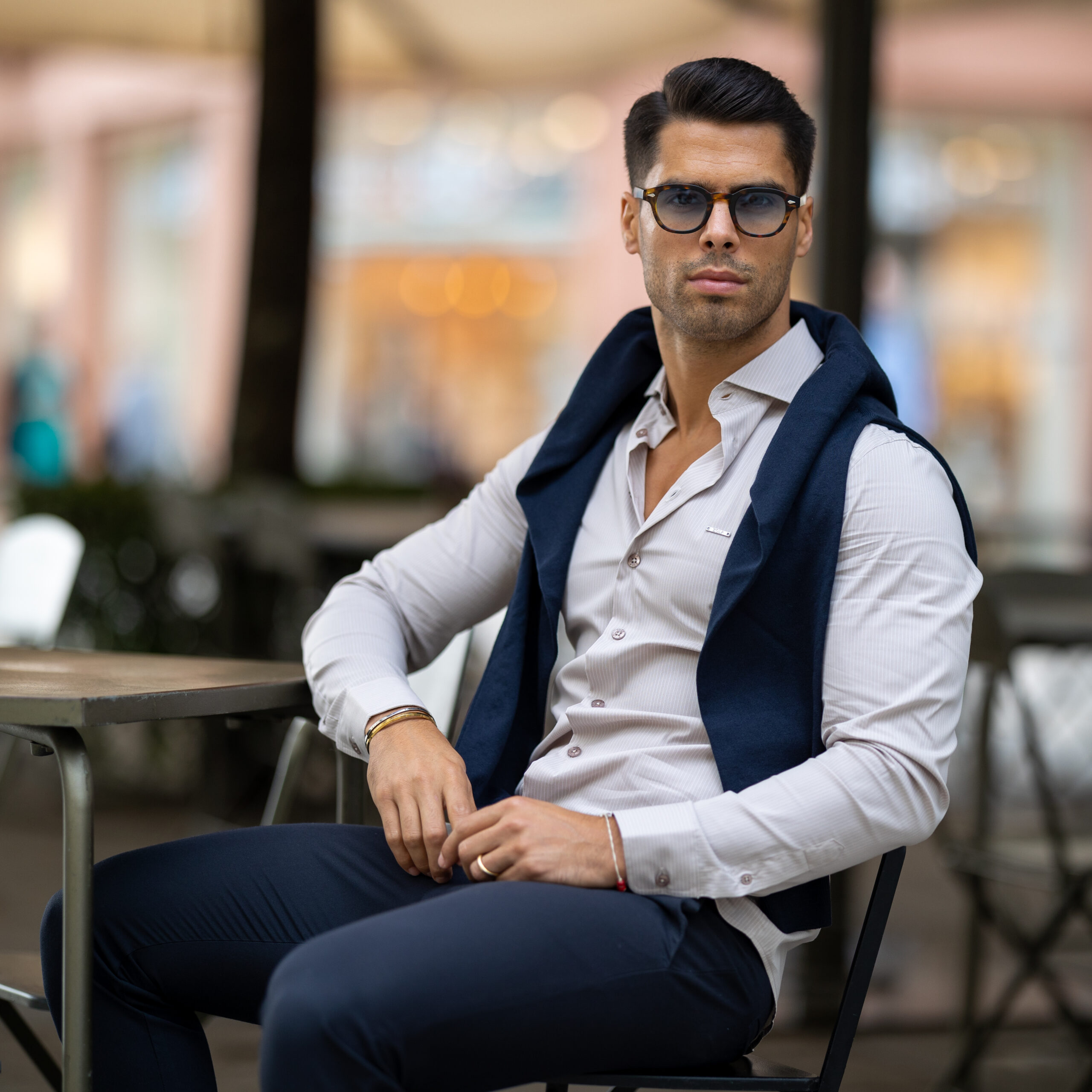8H4A6844-scaled-1 CAMISA GOLA ITALIANA BEGE COM RISCA SLIM FIT ZOLF - Image 1
