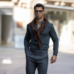 CAMISA GOLA ITALIANA COM RISCA SLIM FIT VERDE ZOLF