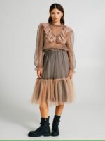 BLUSA DE TULE COM RENDA ROSA RINASCIMENTO - Image 4