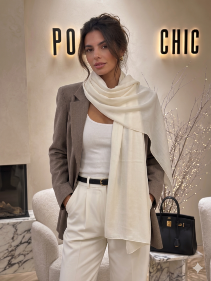LENÇO BRANCO LISO PONTO CHIC