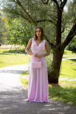 VESTIDO ROSA CLARO COM DECOTE PROFUNDO RINASCIMENTO - Image 2