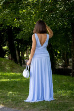 VESTIDO AZUL CLARO COM DECOTE PROFUNDO RINASCIMENTO - Image 7