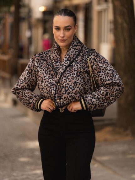 CASACO ACOLCHOADO ESTAMPADO ANIMAL PRINT