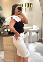 SAIA BRANCA COM BOLSOS FRONTÁIS RINASCIMENTO - Image 4